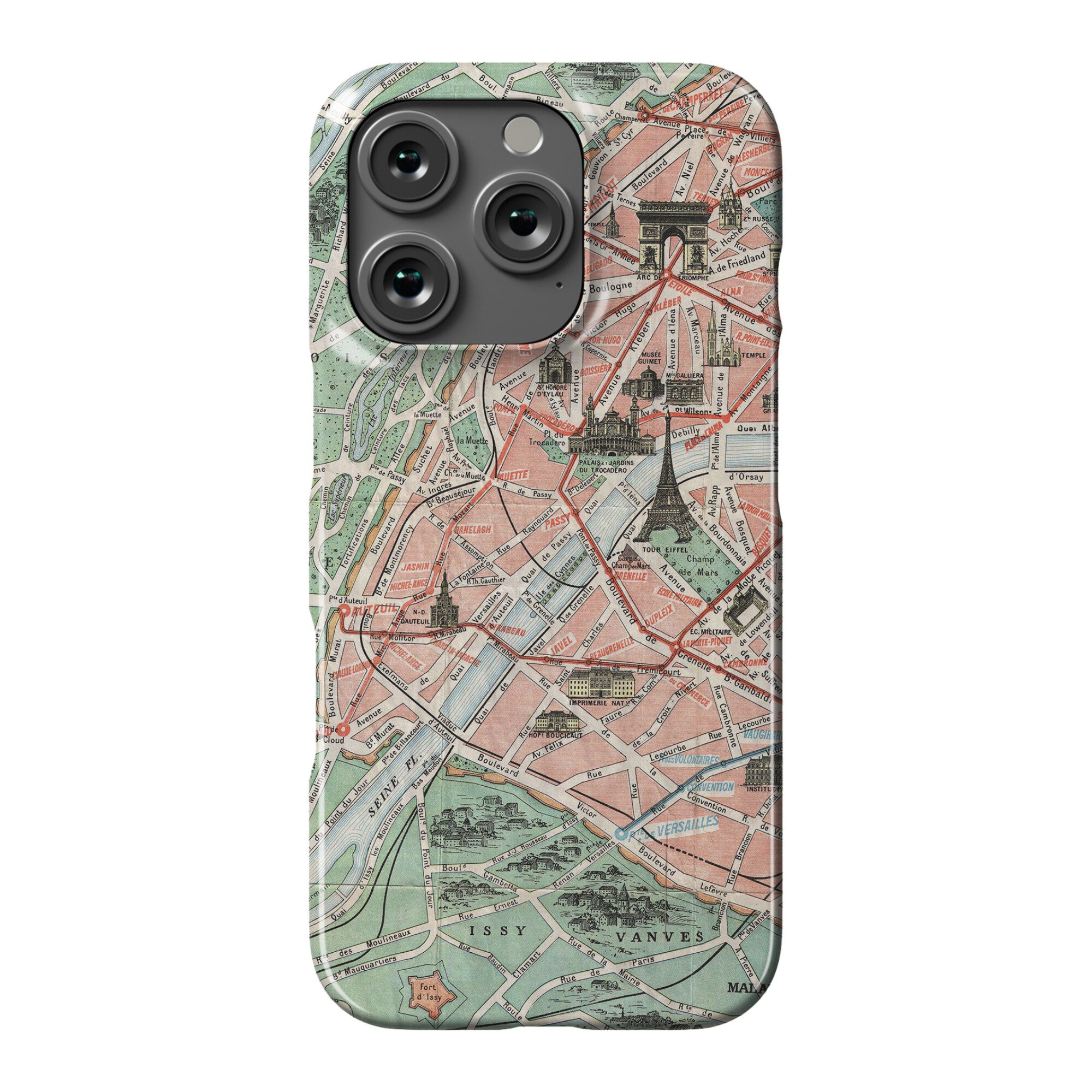 Vintage Paris Map Phone Case